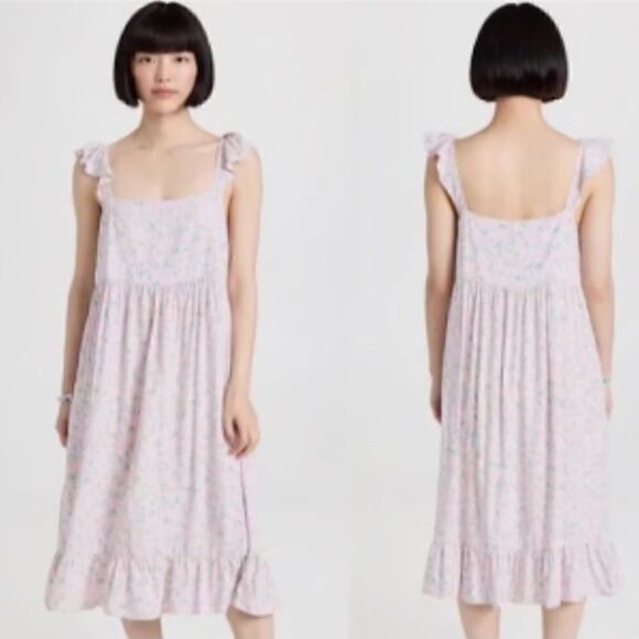Sokee Collective Summer Flutter Dress in Lavender/Yellow Floral. Medium. NWT! - Picture 1 of 16